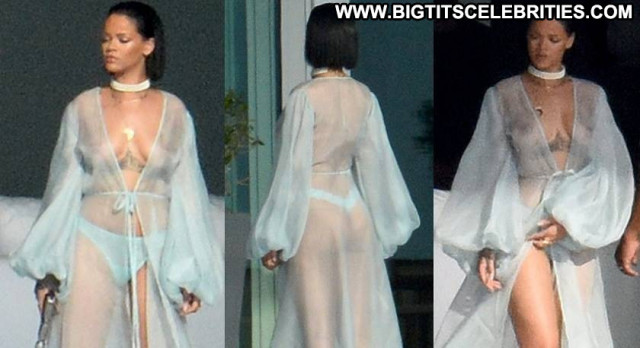 Rihanna No Source  Celebrity Beautiful Posing Hot See Through Babe